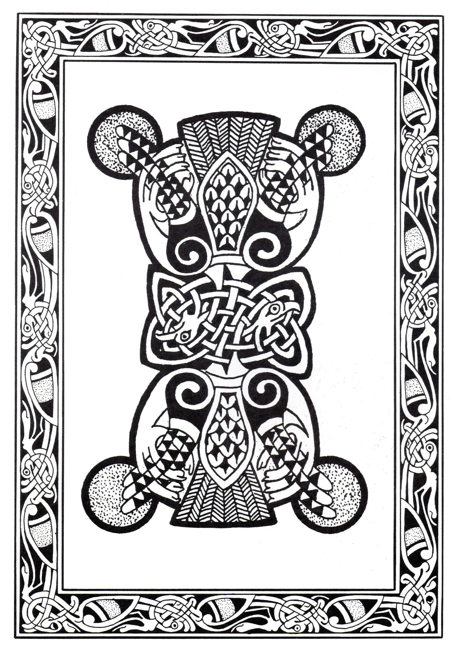 Art celtique - 37 (Coloriage à imprimer pour adultes)
