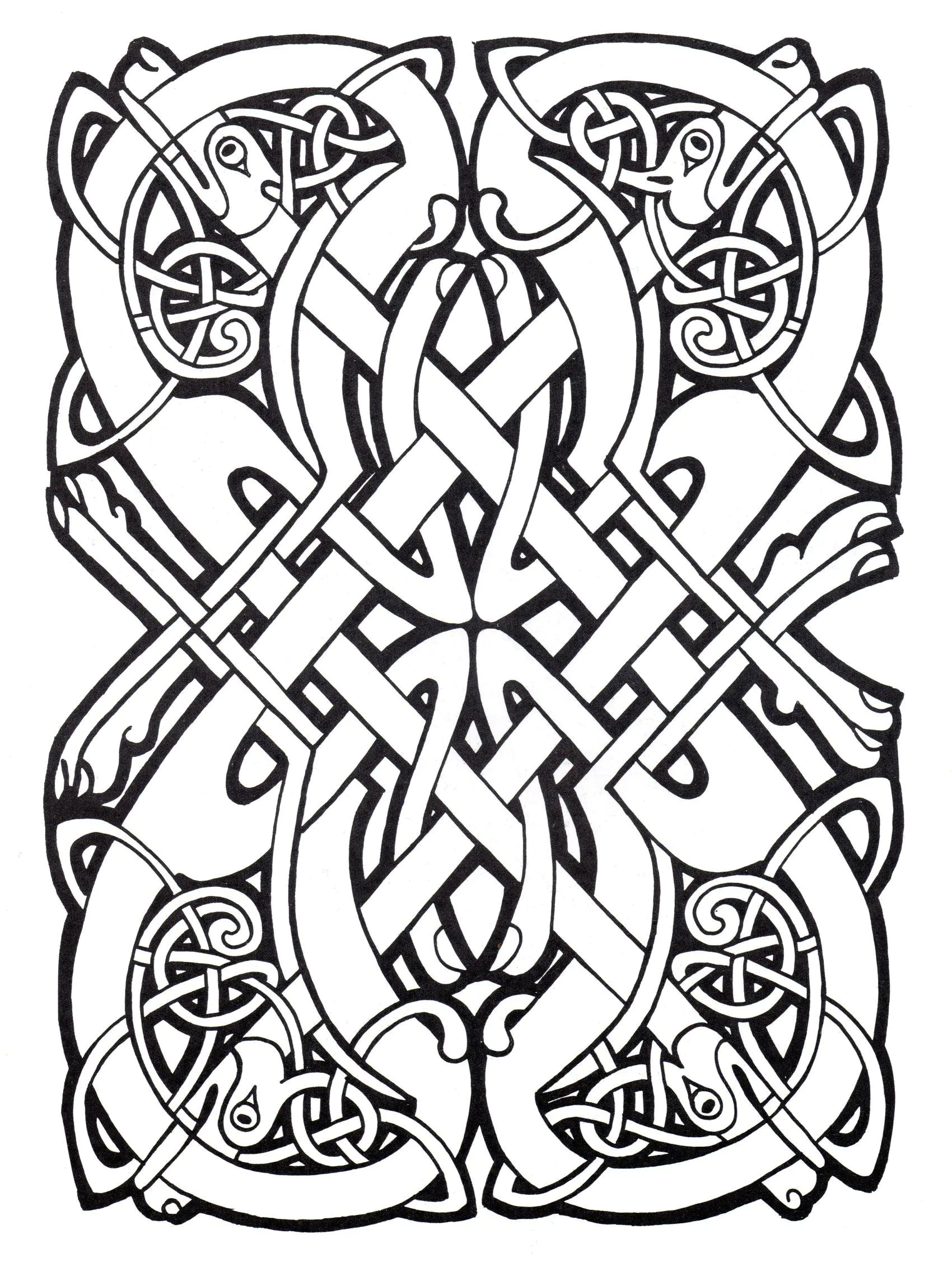 Art celtique - 39 (Coloriage à imprimer pour adultes)