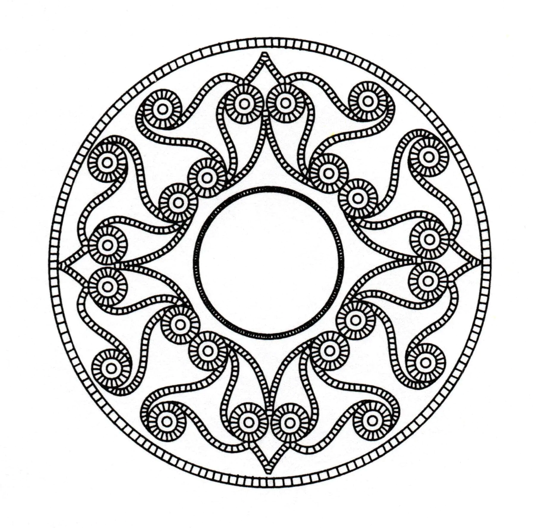 Dessin inspiré par l'Art celtique (Coloriage à imprimer pour adultes)