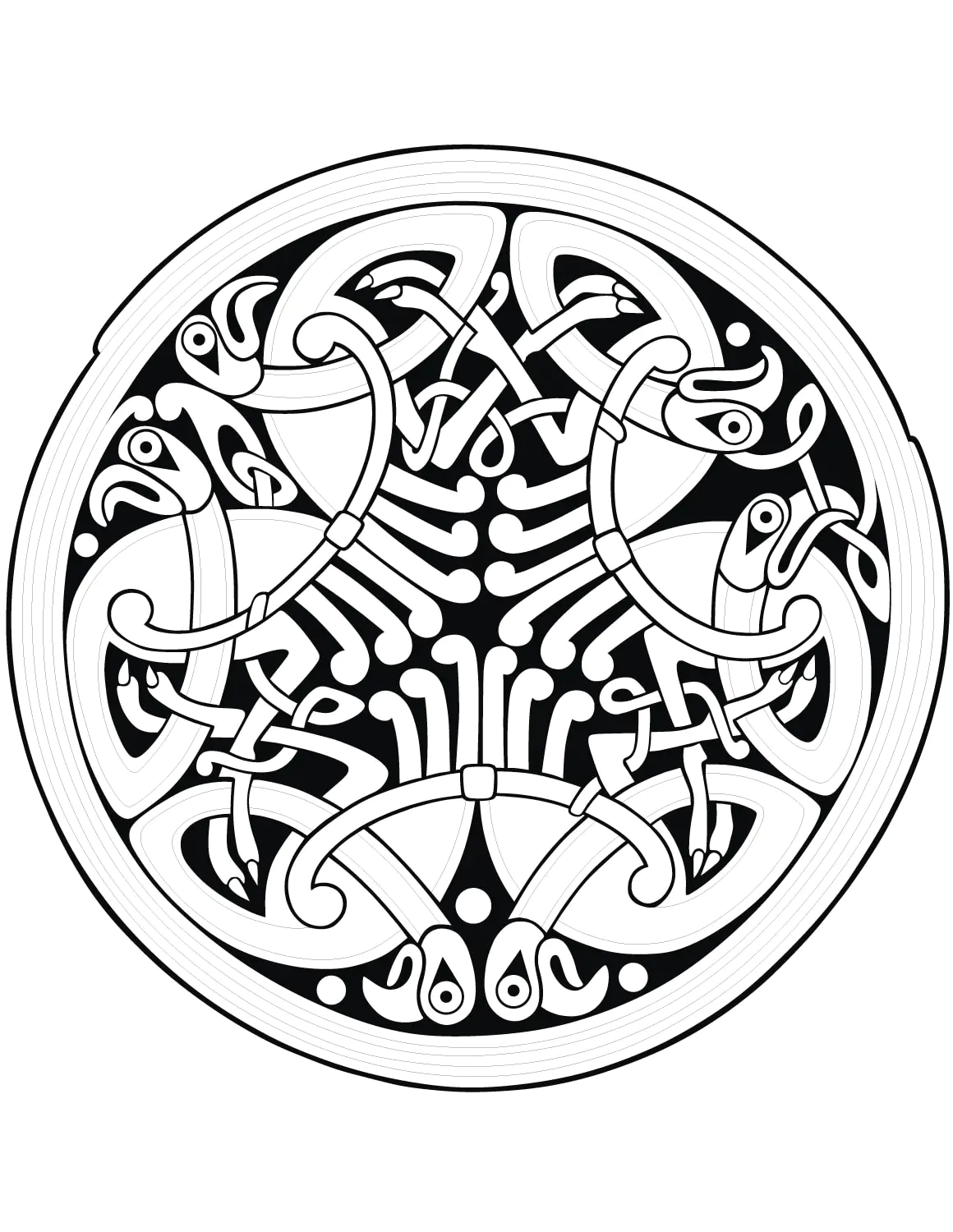 Art celtique - 56 (Coloriage à imprimer pour adultes)