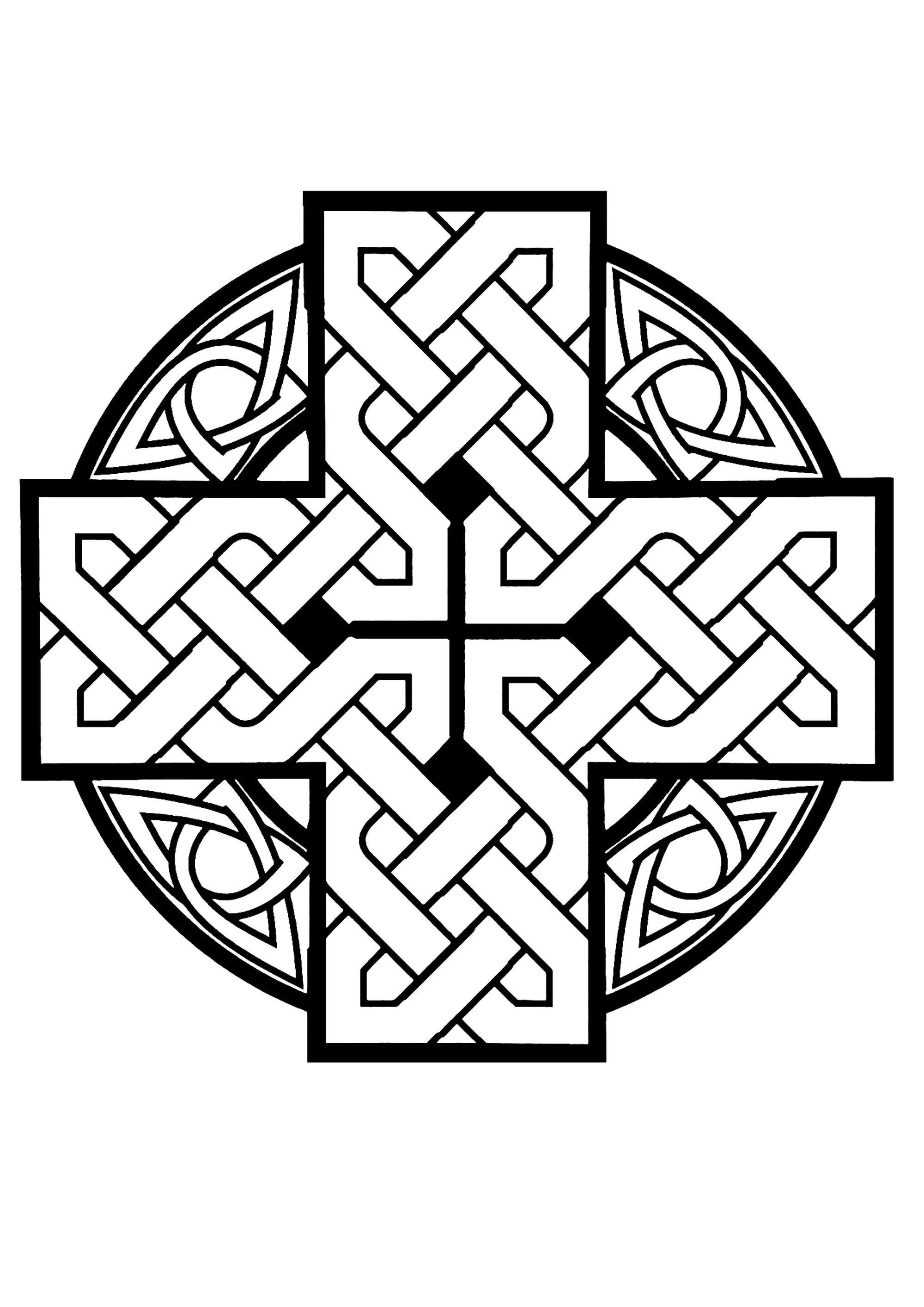 Noeud celtique (Coloriage d'Art Celtique à imprimer pour adultes)