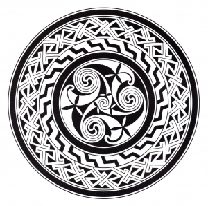 Motifs complexes formant un Mandala celtique (Coloriage d'Art Celtique)