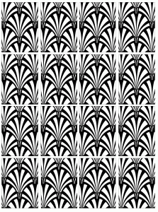 Coloriage de à imprimer pour adultes : Motifs Art Déco