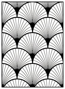 Coloriage d'Art Déco à imprimer pour adultes : Motifs-geometriques-art-deco-3