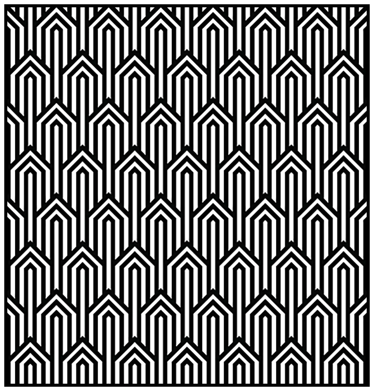 Motifs geometriques art deco - 1 (Coloriage à imprimer pour adultes)