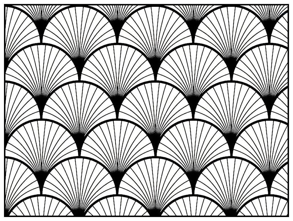 Motifs geometriques art deco - 2 (Coloriage à imprimer pour adultes)