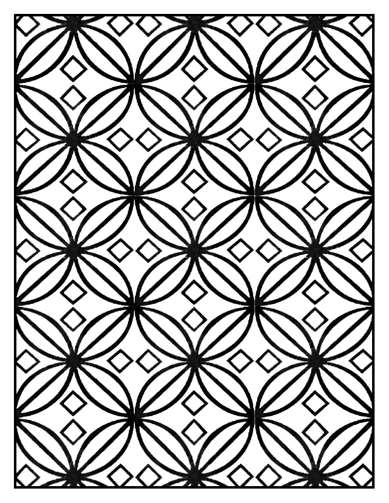Motifs geometriques art deco - 6 (Coloriage à imprimer pour adultes)