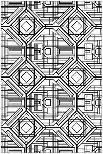 Coloriage art deco motifs complexes