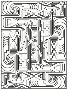 Coloriage art deco motifs simples