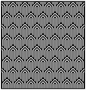 Motif Art Déco à colorier - Style n°1