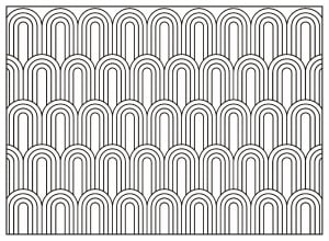Motif Art Déco à colorier - Style n°7