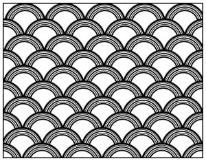 Motif Art Déco à colorier - Style n°8