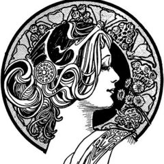 Coloriages d'Art Nouveau à imprimer pour adultes