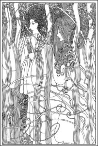 Coloriage will bradley femmes art nouveau