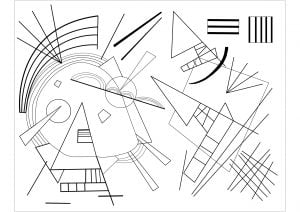 Vassily Kandinsky : Noir et violet (Coloriage d'Olivier)