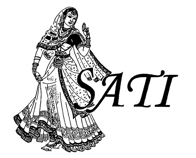 Coloriage de Sati (ou Dakshayani), plus âgée des filles de Prasuti et Daksha, dans l'épopée hindoue du Mahābhārata