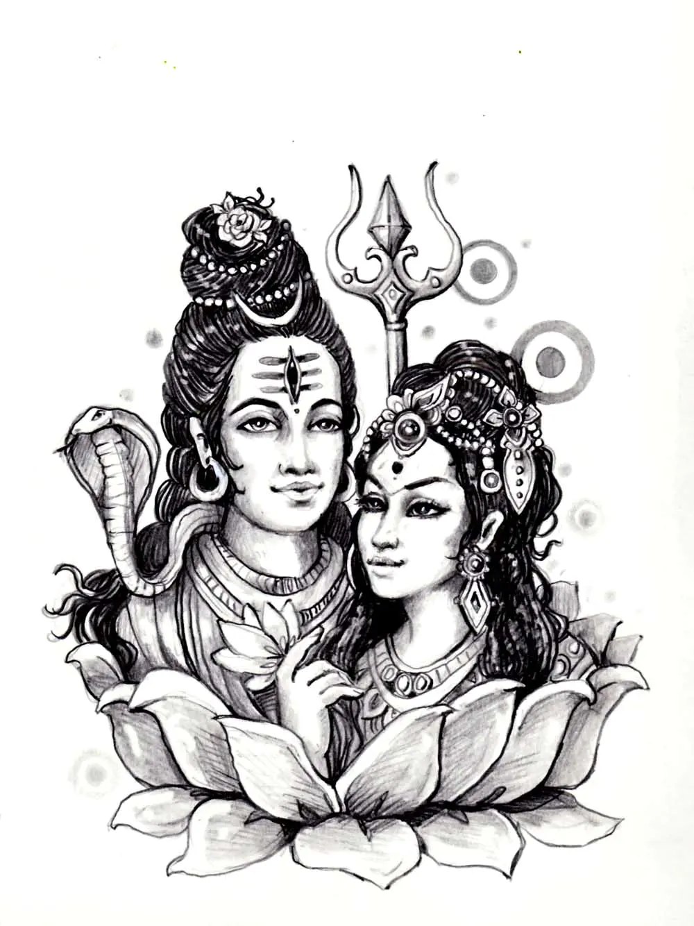Shiva sati inde (Coloriage d'Inde & Bollywood à imprimer pour adultes)