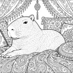 Coloriages de Capybara à imprimer pour adultes