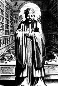Coloriage de Chine / Asie à imprimer pour adultes : Confucius-chine