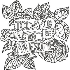 Coloriages de Citations inspirantes et Phrases Zen (EN ANGLAIS) à imprimer pour adultes