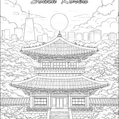 Coloriages de Corée du Sud à imprimer pour adultes
