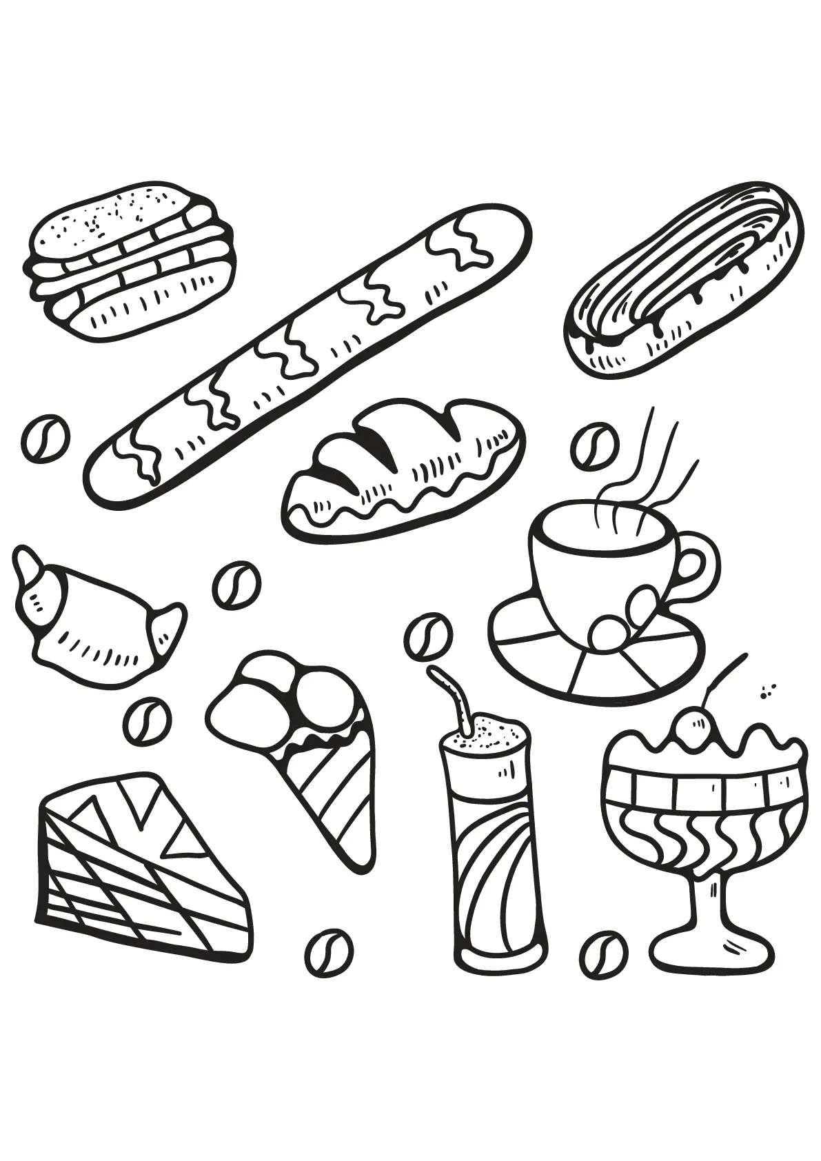 Livre gratuit cupcake - 5 (Coloriage de Cupcakes et gâteaux à imprimer pour adultes)