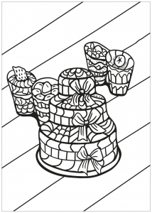 Coloriage livre gratuit cupcake 12