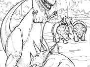 Coloriages de Dinosaures à imprimer pour adultes