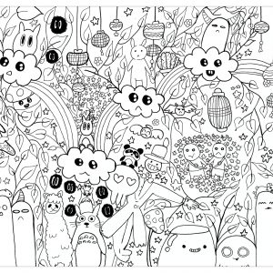 Coloriage doodle totoro par chloe