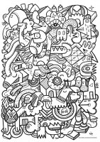 Coloriage difficile doodling doodle art 7