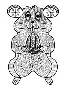 Coloriage hamster