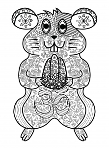 Coloriage hamster