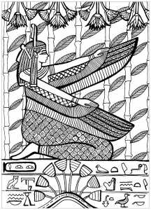 Coloriage grand pretre de ptah le patron dieu des artisans