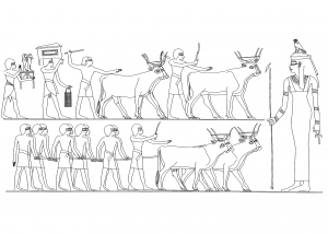 Coloriage d'Egypte à imprimer pour adultes : The goddess Imentèt