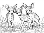 Coloriages de Faons à imprimer pour adultes
