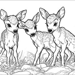 Coloriages de Faons à imprimer pour adultes