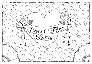 Coloriage de Fête des mères à imprimer pour adultes : Fete-des-meres-pauline