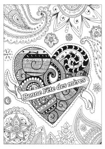 Coloriage fete des meres 4