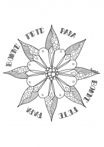 Coloriage de Fête des pères à imprimer pour adultes : Fleur-fete-des-peres-par-Azyrielle