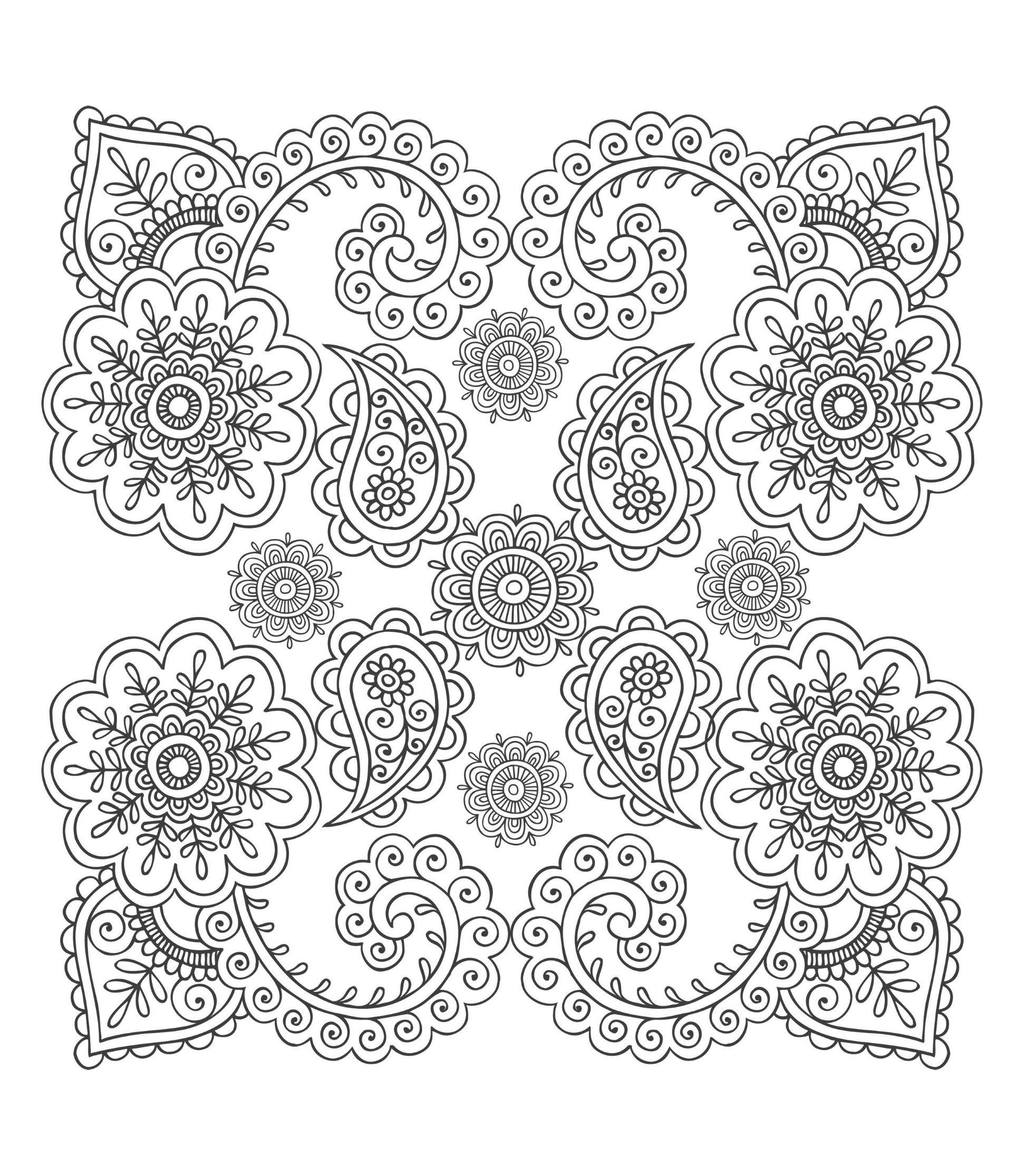 coloriage anti stress fleurs 2 free to print