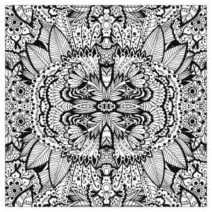 coloriage-adulte-tapis-de-fleurs-tres-complexe-carre-par-valeriia-lelanina (Coloriage de Fleurs et végétation)