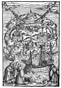 Coloriage de Gravures à imprimer pour adultes : Couverture-thomas-more-utopia