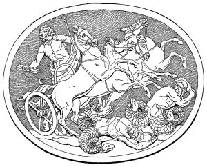 Coloriage zeus dieu grec et les geants mythologie