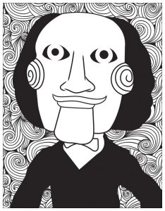 Coloriage film horreur jigsaw billy the puppet