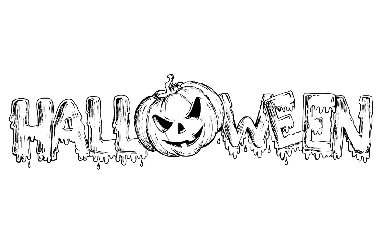 C'est Halloween ! Un coloriage simple | A partir de la galerie : Halloween