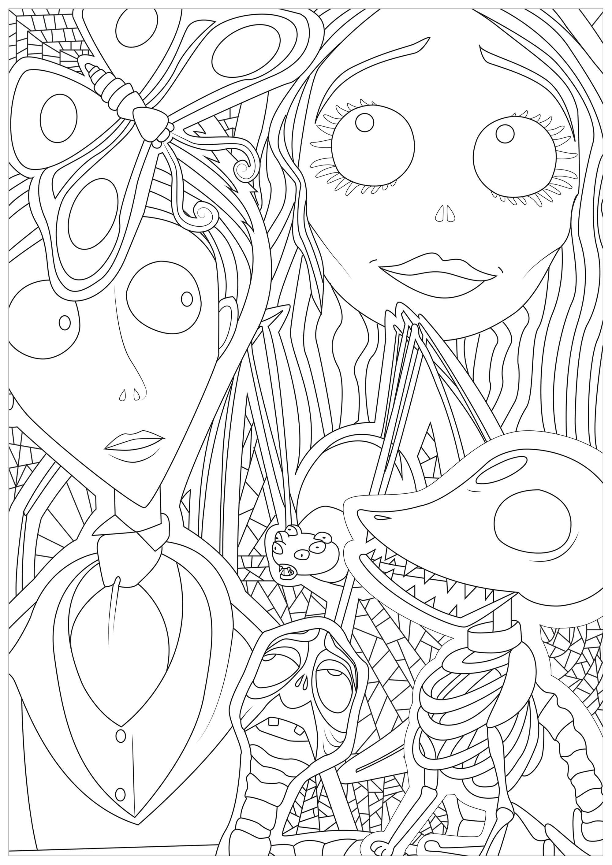 Victor et Victoria de 'Les Noces funèbres' film d'animation de Tim Burton Victor et Victoria de 'Les Noces funèbres' film d'animation de Tim Burton