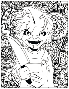 Coloriage film horreur chucky