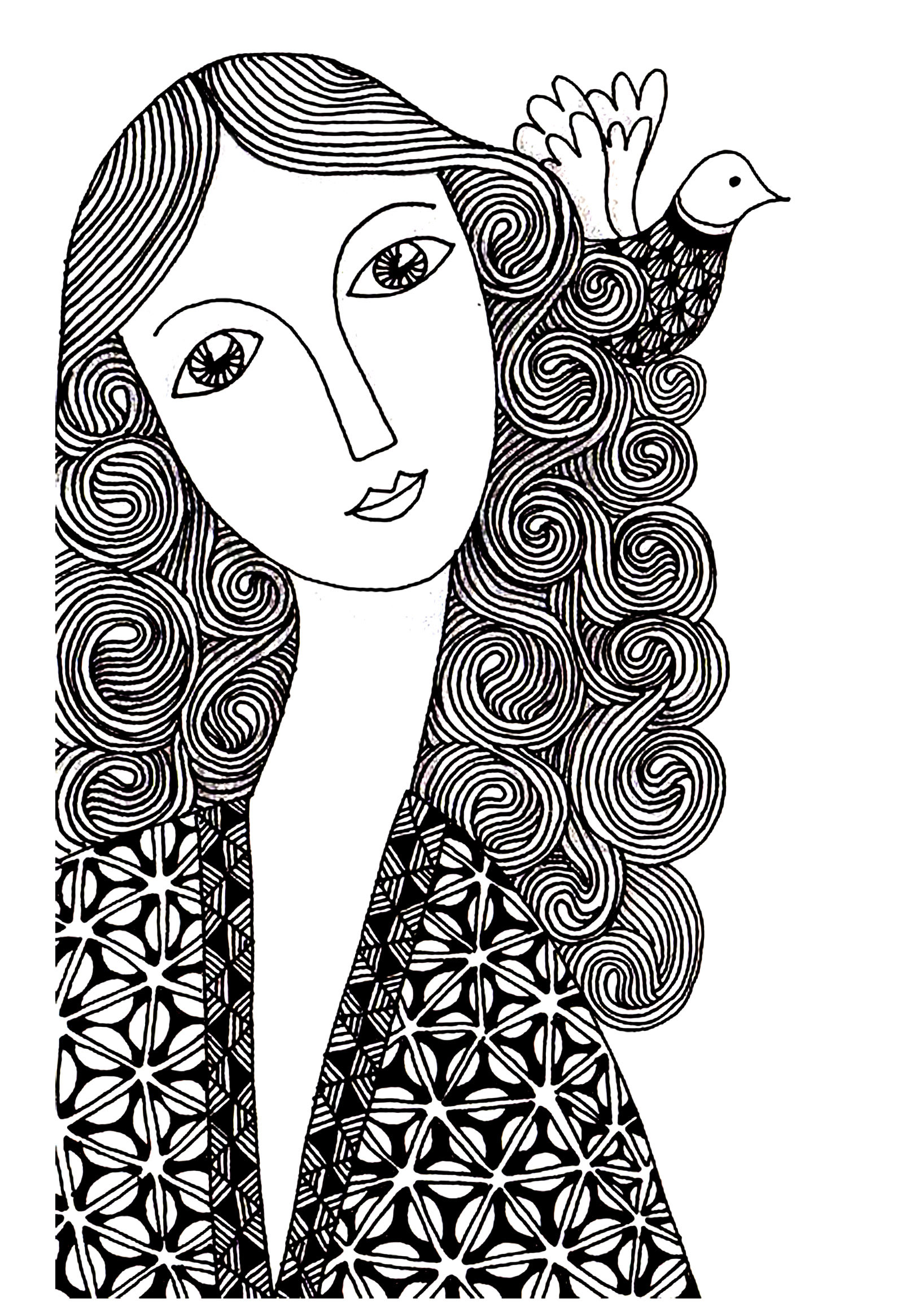 image=inclassables coloriage femme simple 1