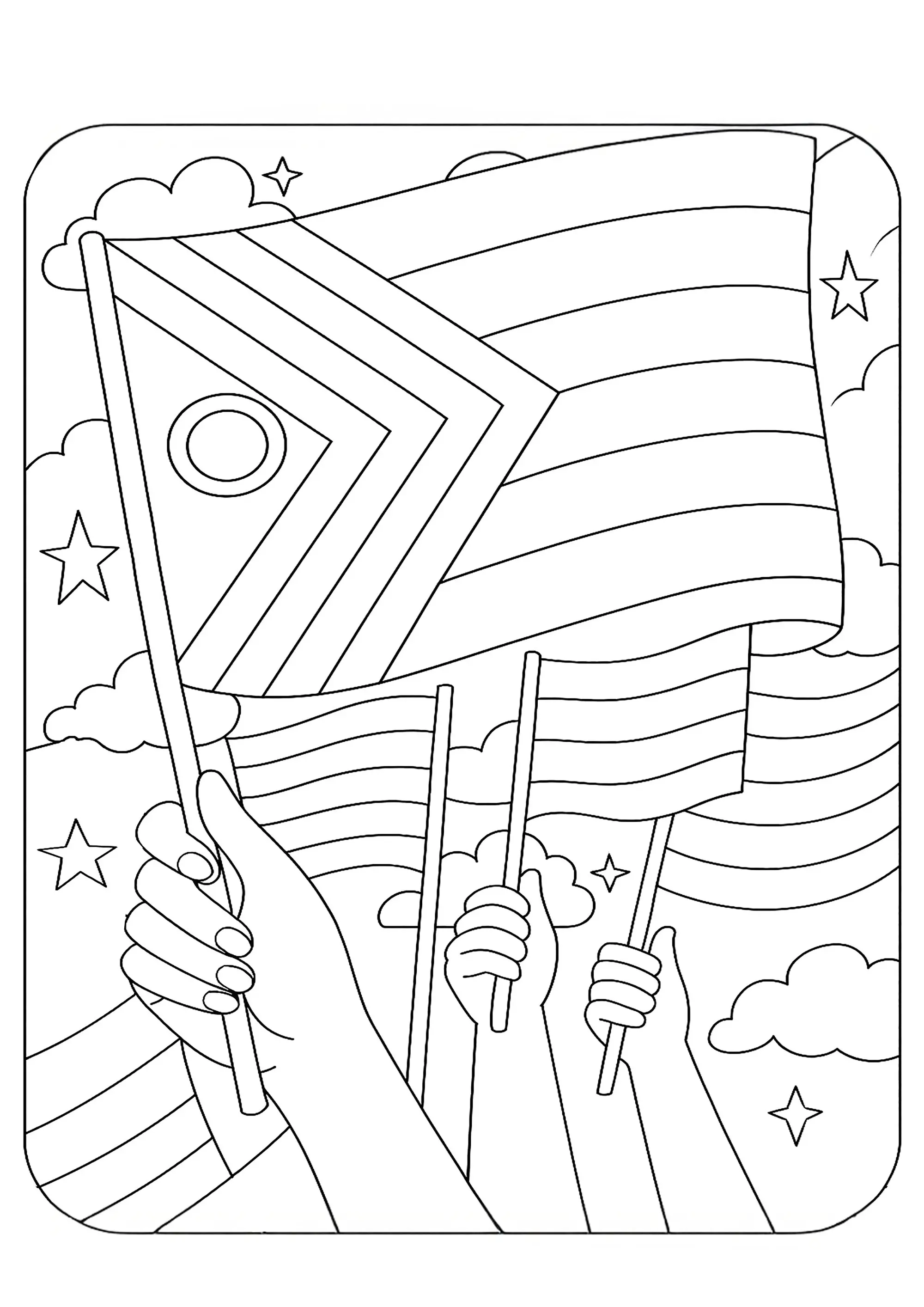 Drapeaux LGBTQIA+ (Coloriage Inclassables à imprimer pour adultes)