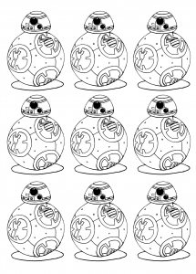 Coloriage adulte bb 8 star wars 7 reveil de la force